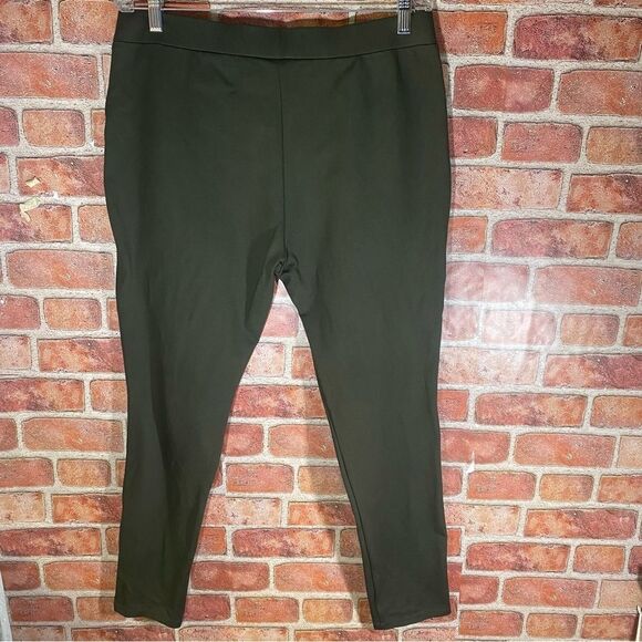 THEORY high waist olive green leggings XL - Picture 2 of 6